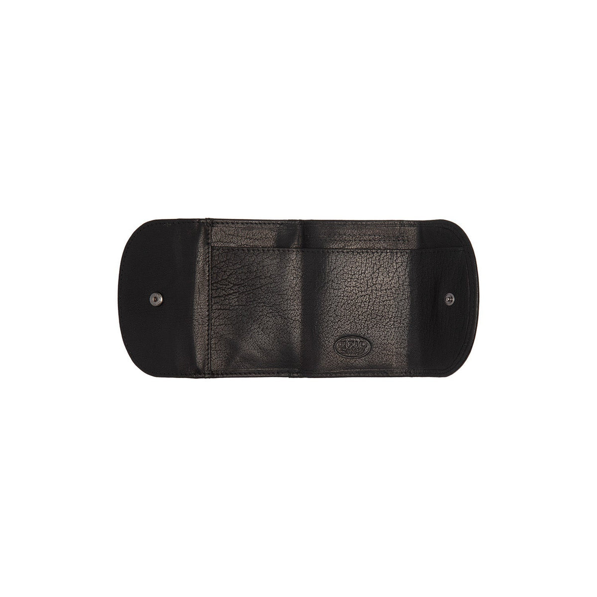 Newton Full-Grain Leather Wallet 여성용 - Structured Side Profile Showing Gusset Depth &amp; Expansion Capacity