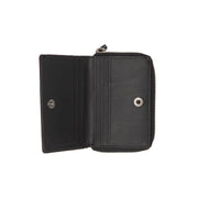 Osum Full-Grain Leather Wallet 여성용 - Structured Side Profile Showing Gusset Depth &amp; Expansion Capacity
