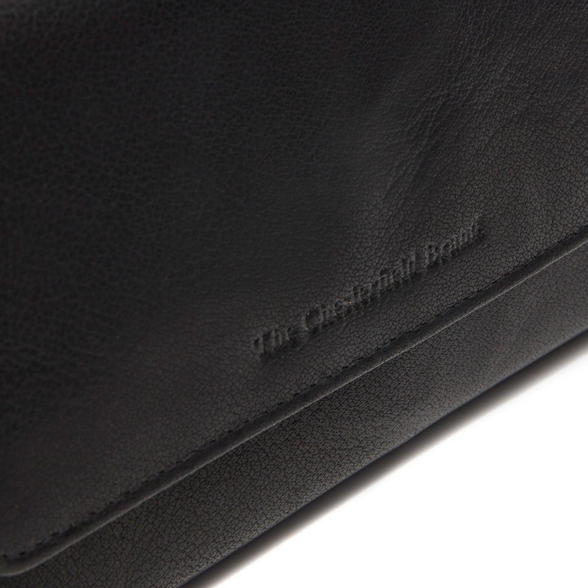 Solid Antique Brass Hardware &amp; Heavy-Duty Dual Zipper Detail on Rhodos Full-Grain Leather Wallet 여성용