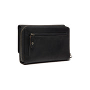 Rhodos Full-Grain Leather Wallet 여성용 - Structured Side Profile Showing Gusset Depth &amp; Expansion Capacity