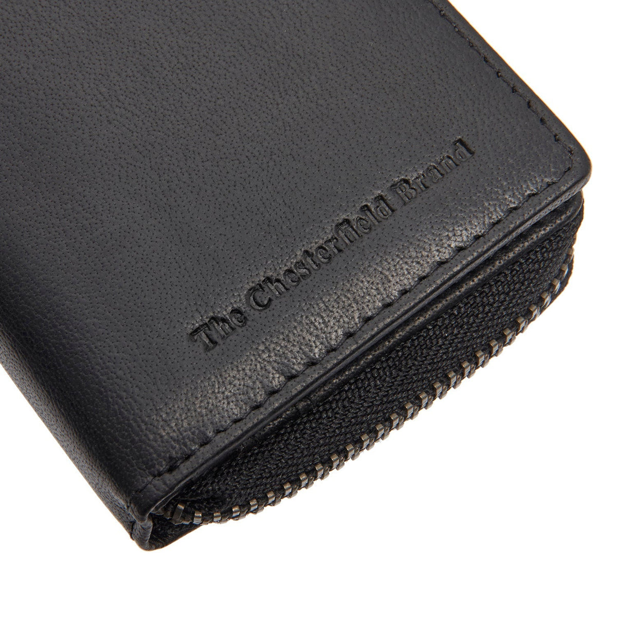 Sionel Full-Grain Leather Wallet 여성용 - Structured Side Profile Showing Gusset Depth &amp; Expansion Capacity