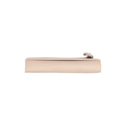 Solid Antique Brass Hardware &amp; Heavy-Duty Dual Zipper Detail on Valetta Full-Grain Leather Wallet 여성용
