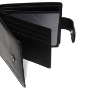 Yamba Full-Grain Leather Wallet 남성용 - Structured Side Profile Showing Gusset Depth &amp; Expansion Capacity