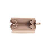 Solid Antique Brass Hardware &amp; Heavy-Duty Dual Zipper Detail on Zelan Full-Grain Leather Wallet 여성용