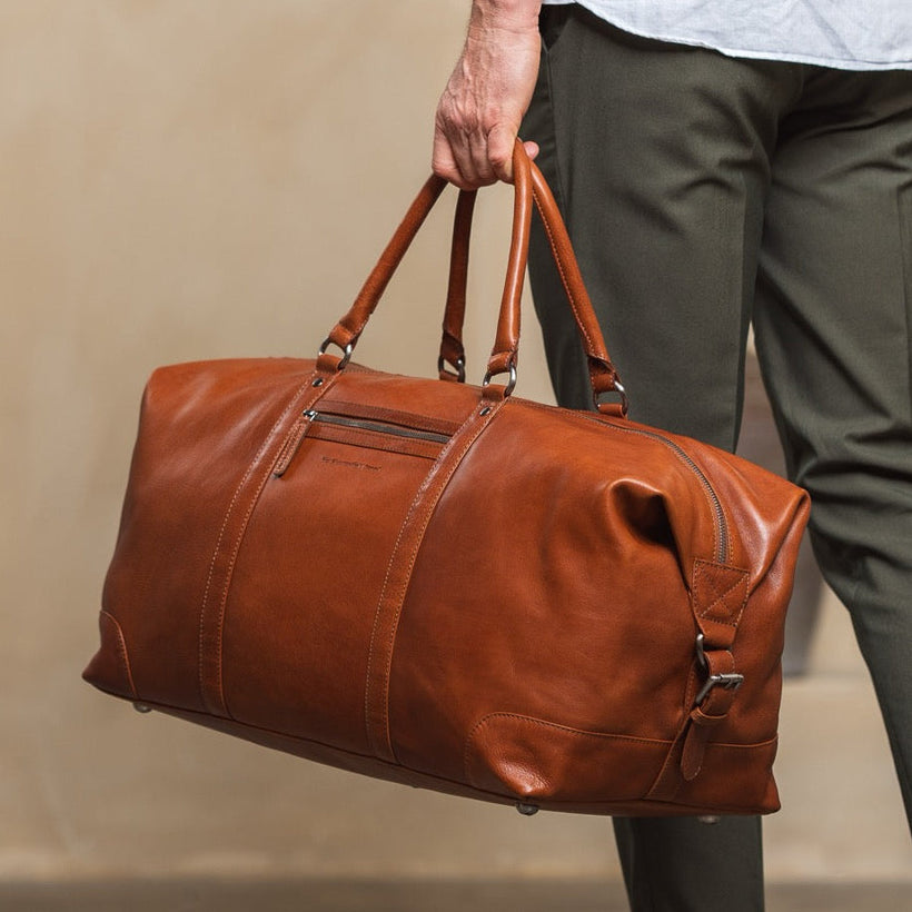 Cavoli Full-Grain Leather Weekender Bag 여성용