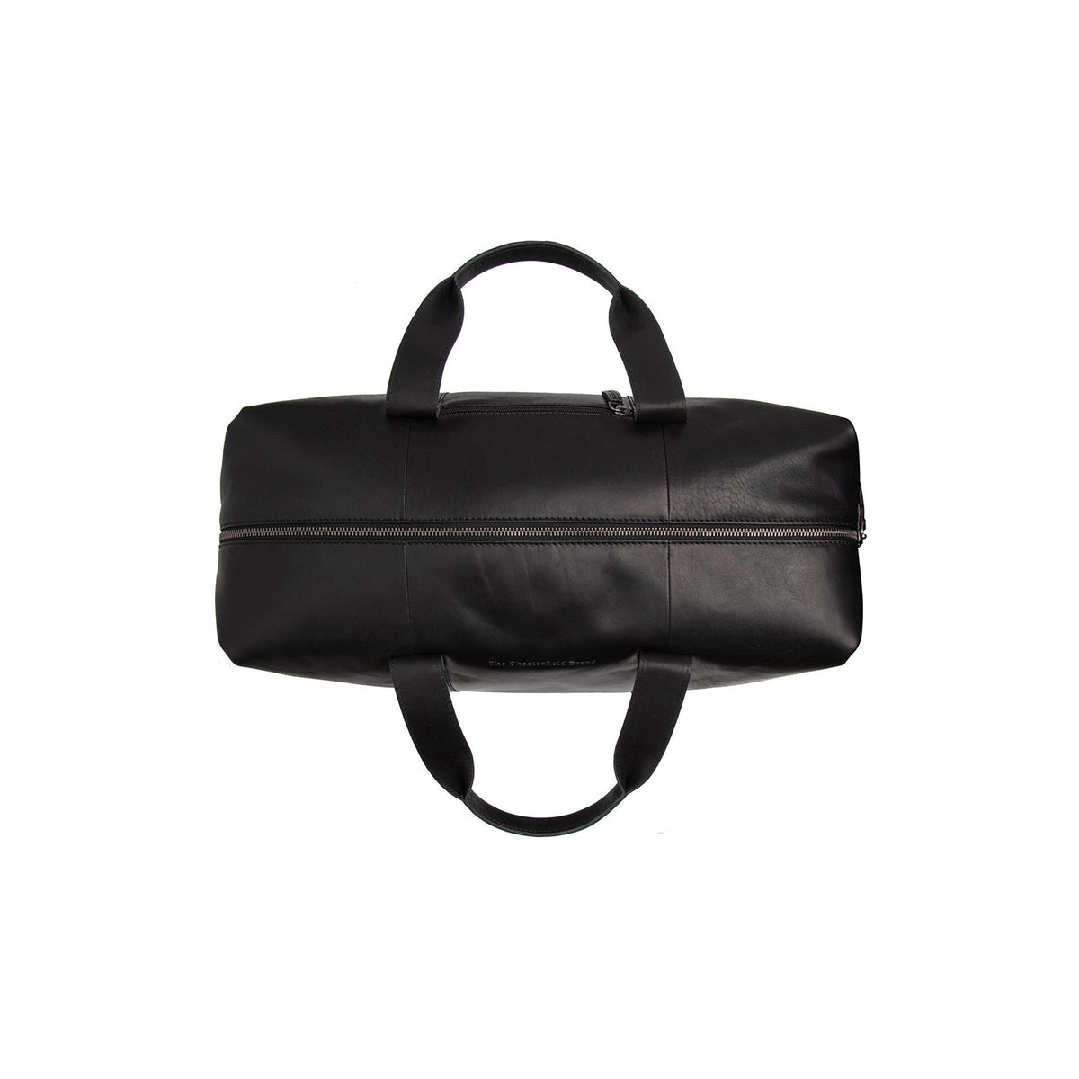 Solid Antique Brass Hardware &amp; Heavy-Duty Dual Zipper Detail on Conor Full-Grain Leather Weekender Bag 여성용