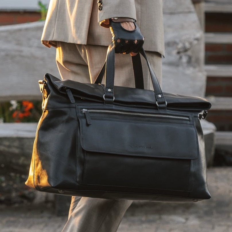 Lazio Full-Grain Leather Weekender Bag 여성용