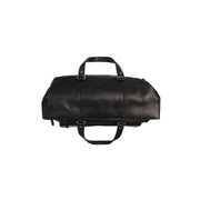 Lazio Full-Grain Leather Weekender Bag 여성용 - Structured Side Profile Showing Gusset Depth &amp; Expansion Capacity