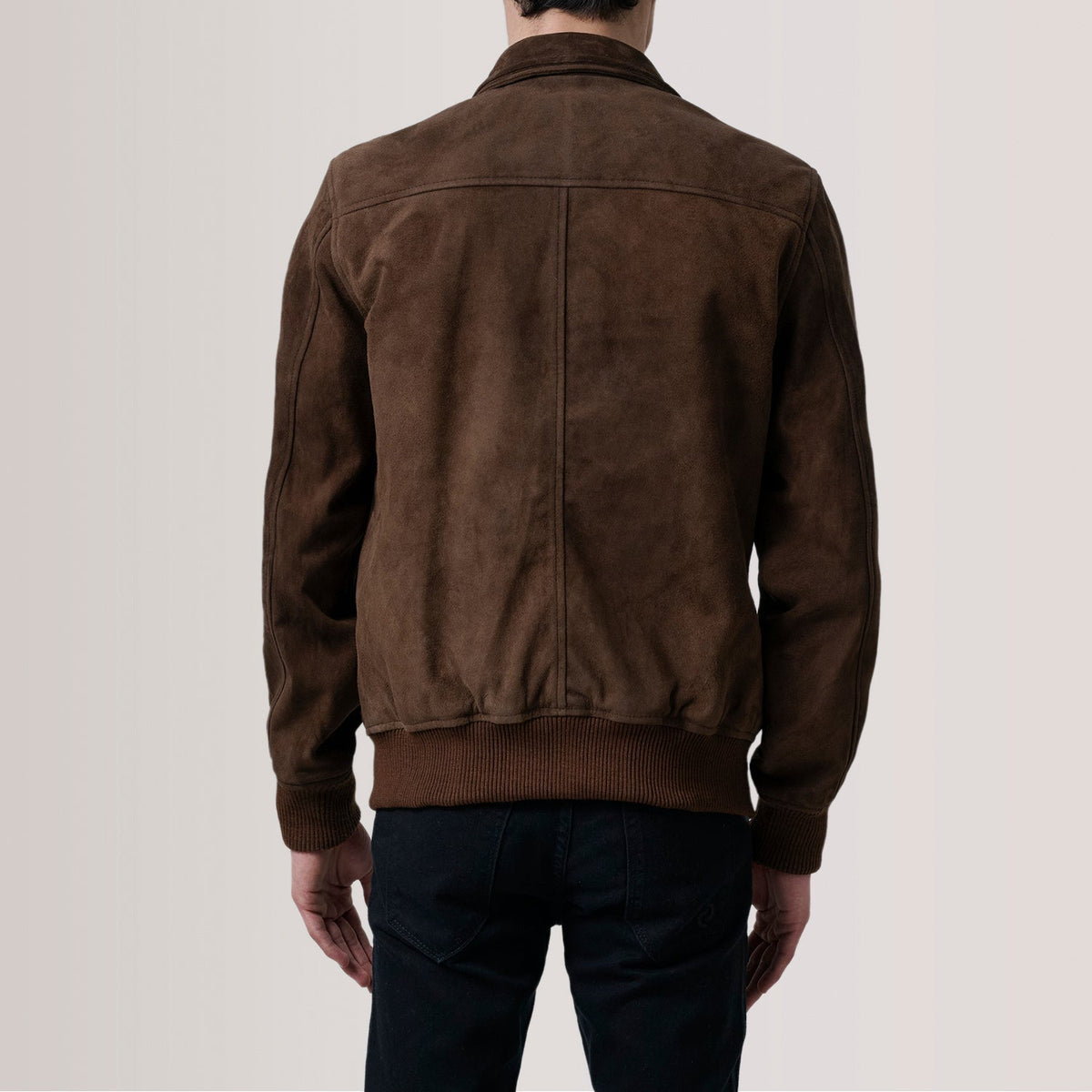 Lester 브라운 Suede 가죽 봄버 자켓 남성용 – alternate product view 5
