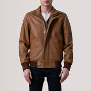 Lester 브라운 Suede 가죽 봄버 자켓 남성용 – alternate product view 4