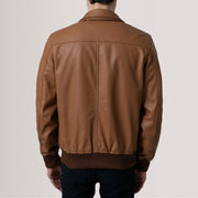 Lester 브라운 Suede 가죽 봄버 자켓 남성용 – alternate product view 5