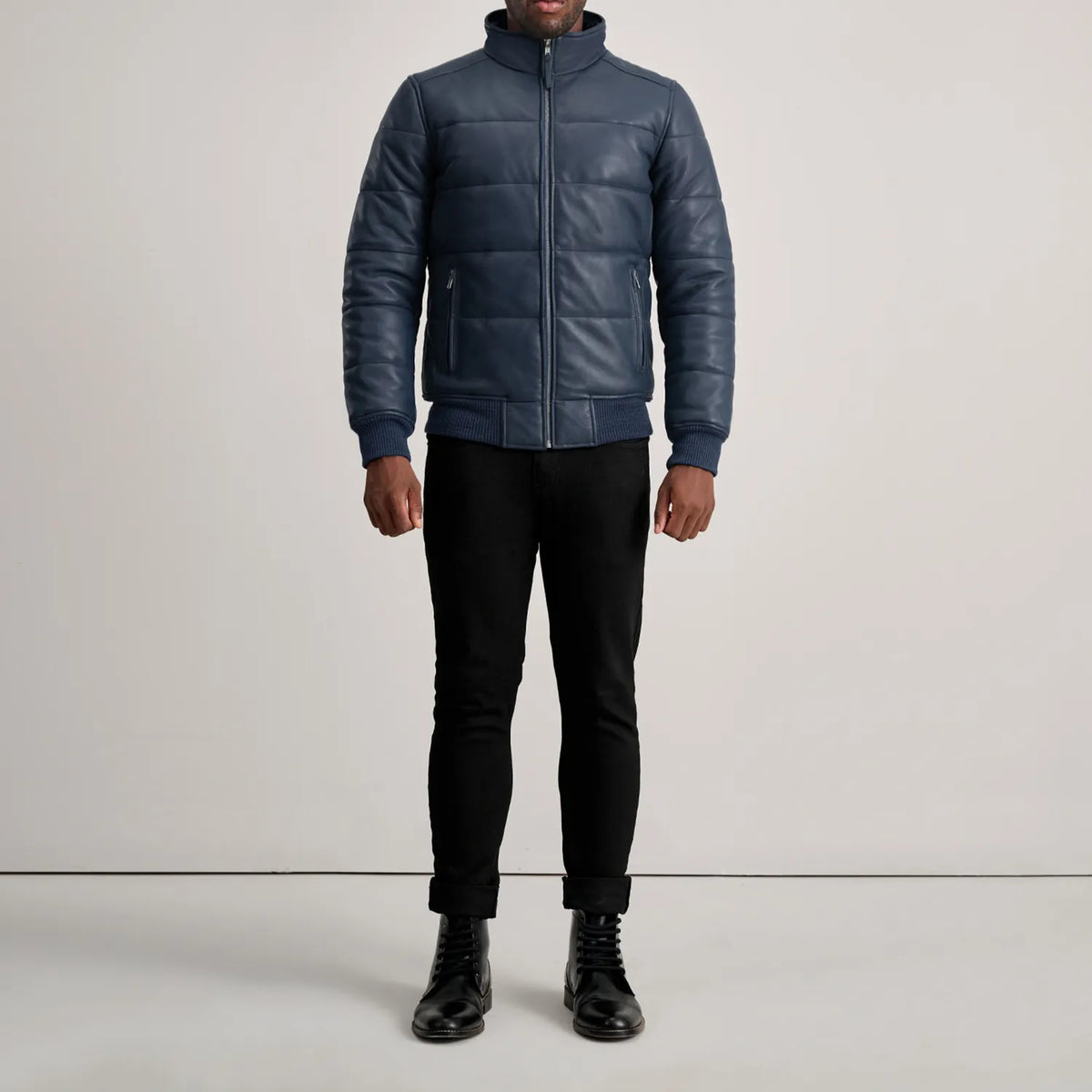 Lucas 가죽 봄버 자켓 남성용 – alternate product view 3