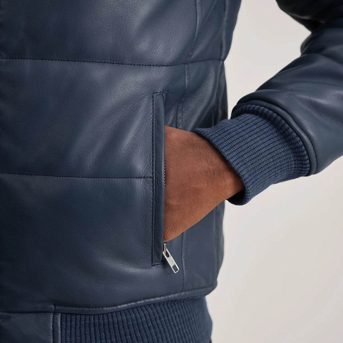 Lucas 가죽 봄버 자켓 남성용 – alternate product view 6