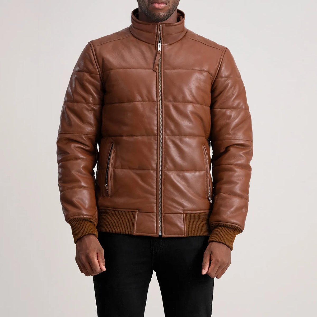 Lucas 가죽 봄버 자켓 남성용 – alternate product view 4
