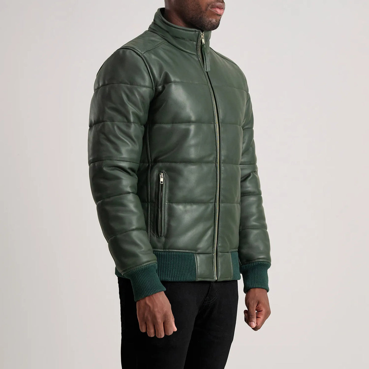 Lucas 가죽 봄버 자켓 남성용 – alternate product view 2