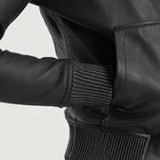 Luna Hooded 가죽 봄버 자켓 여성용 – alternate product view 6