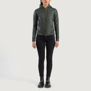 Luna Hooded 가죽 봄버 자켓 여성용 – alternate product view 3