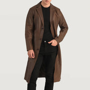 Mateo 가죽 롱 코트 남성용 – alternate product view 4