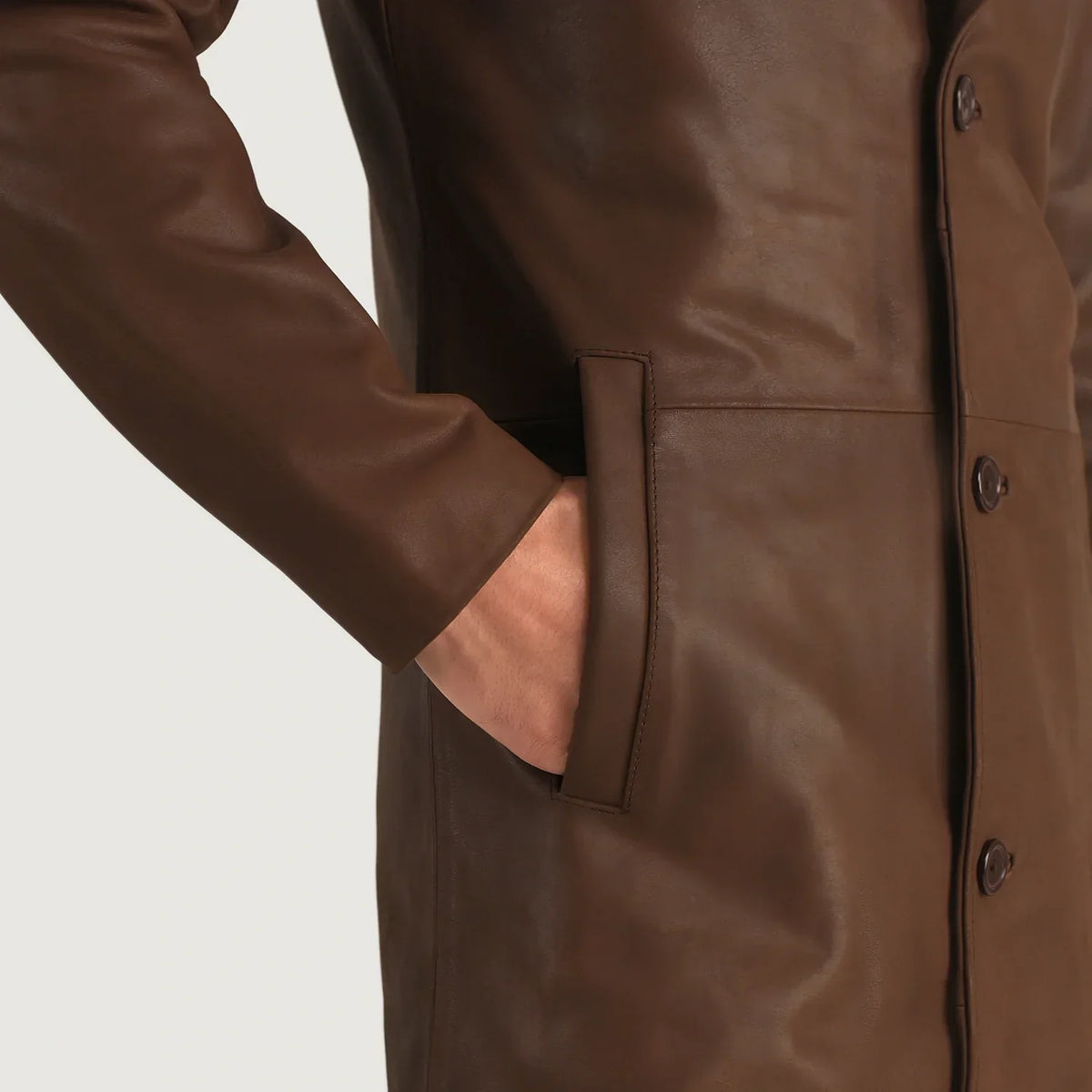 Mateo 가죽 롱 코트 남성용 – alternate product view 6