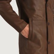 Mateo 가죽 롱 코트 남성용 – alternate product view 6
