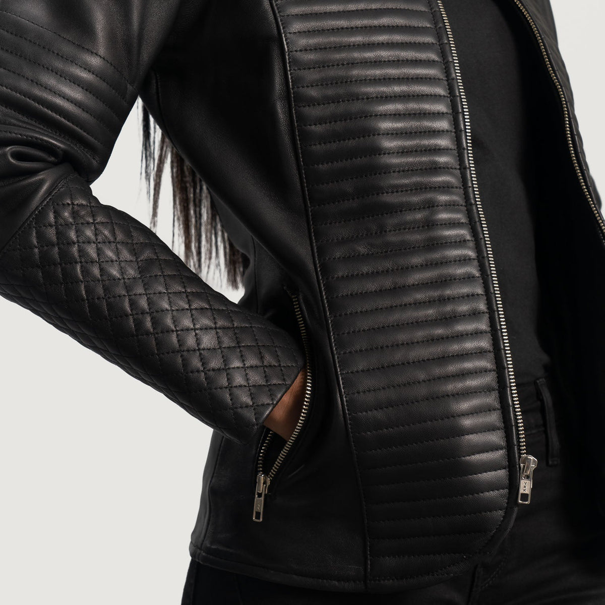 Nexi Quilted 가죽 자켓 여성용 – alternate product view 6