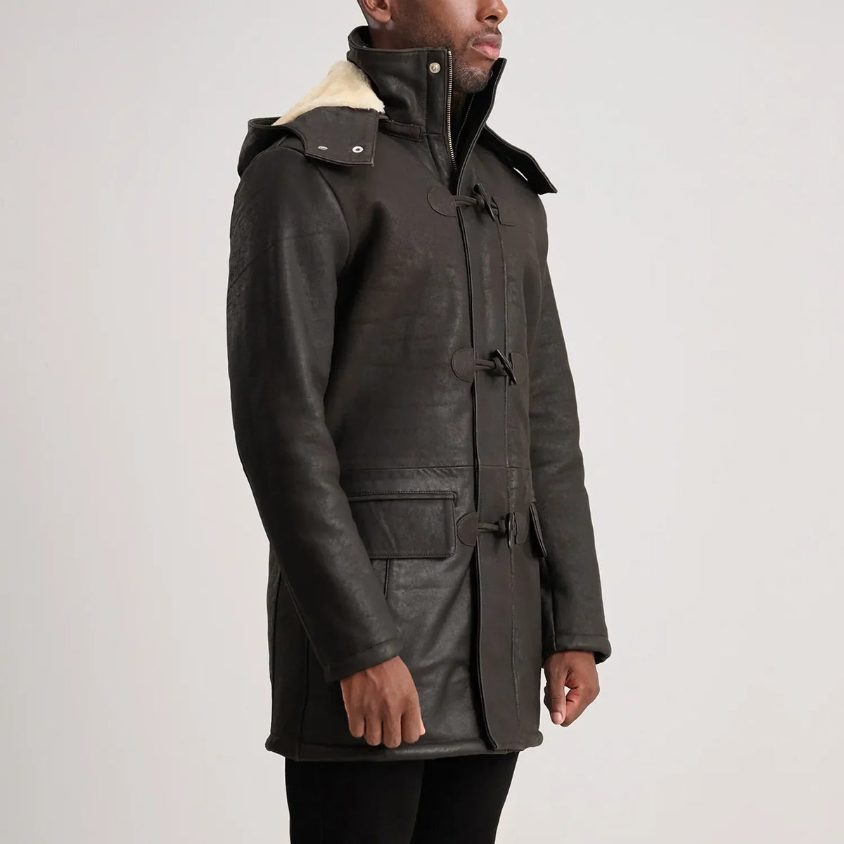 Nolan 가죽 롱 코트 남성용 – alternate product view 2