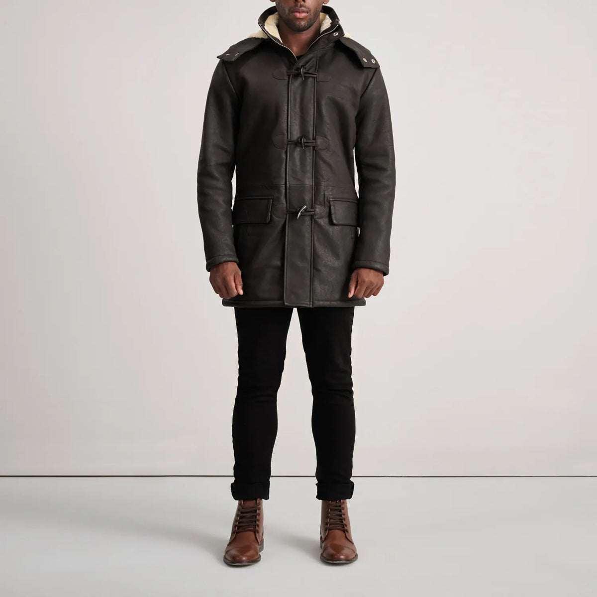 Nolan 가죽 롱 코트 남성용 – alternate product view 3