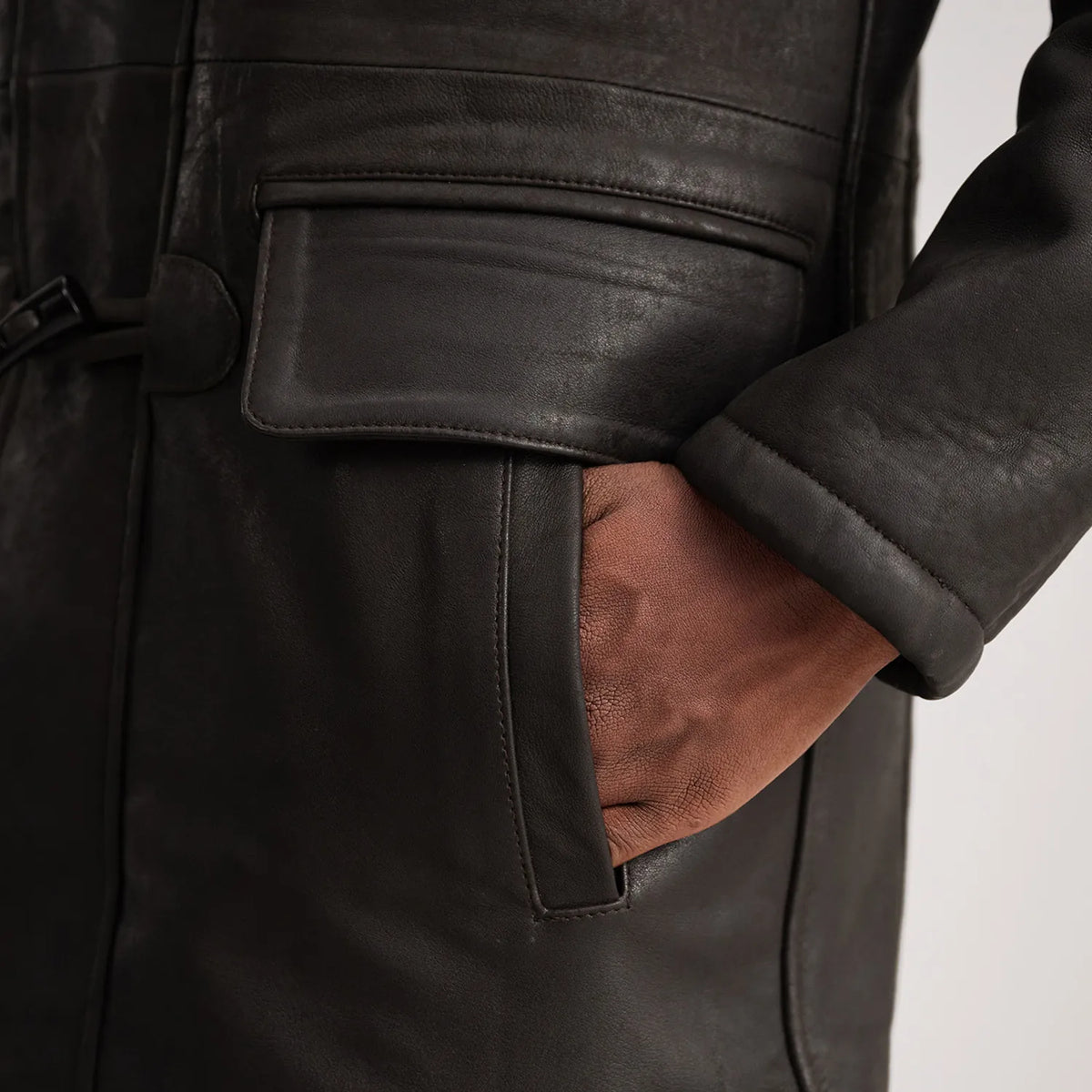 Nolan 가죽 롱 코트 남성용 – alternate product view 6