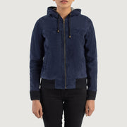 
Rebella Hooded 가죽 항공 점퍼 봄버 여성용 – alternate product view 4