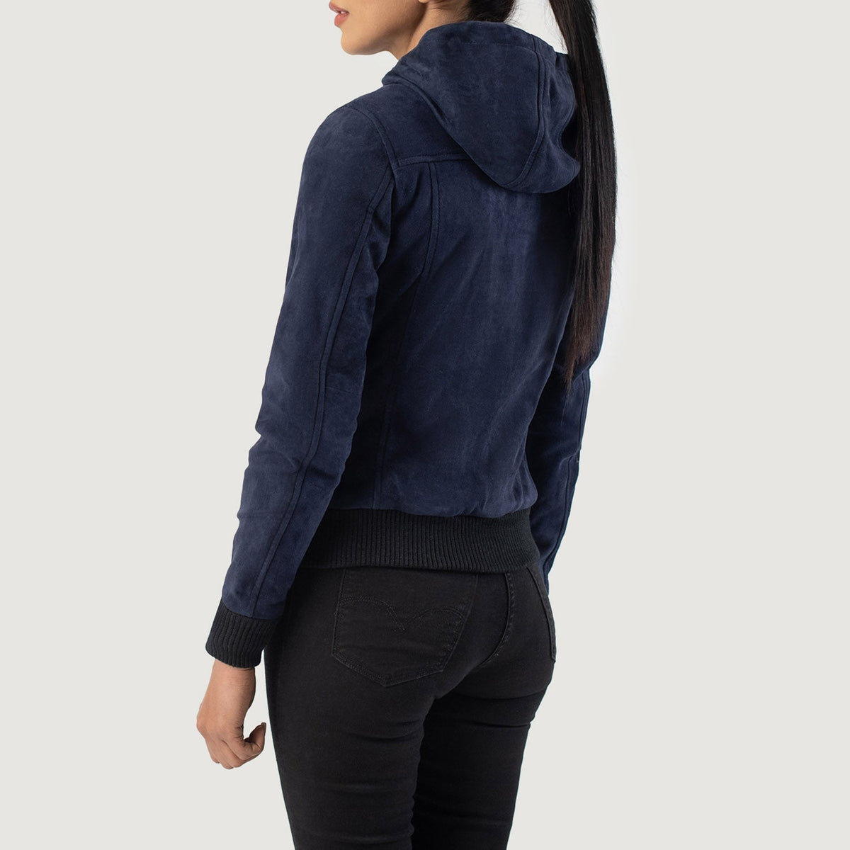
Rebella Hooded 가죽 항공 점퍼 봄버 여성용 – alternate product view 5