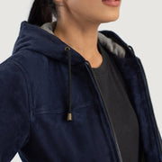 
Rebella Hooded 가죽 항공 점퍼 봄버 여성용 – alternate product view 6
