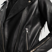 Rumy Maroon 가죽 라이더 자켓 여성용 – alternate product view 6