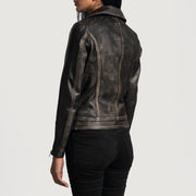 Rumy Maroon 가죽 라이더 자켓 여성용 – alternate product view 5