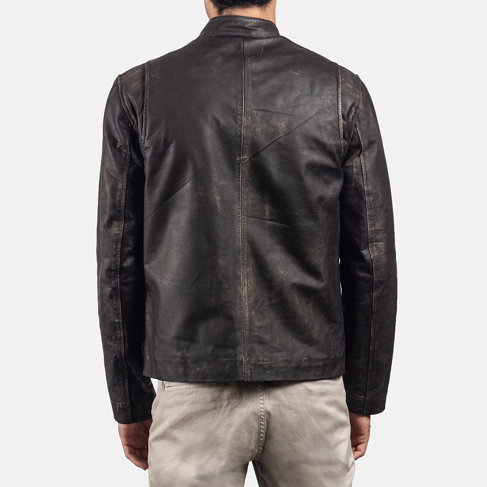 Rustic 가죽 라이더 자켓 남성용 – alternate product view 5