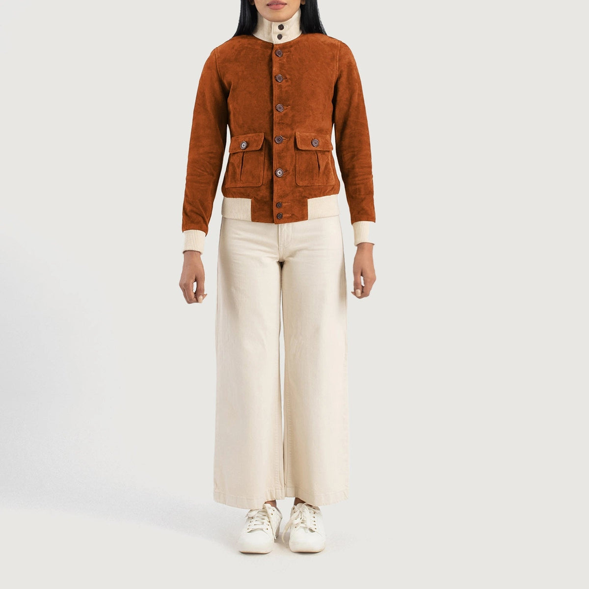 
Sasha A1 가죽 항공 점퍼 봄버 여성용 – alternate product view 3
