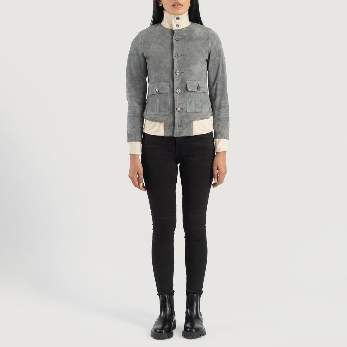 
Sasha A1 가죽 항공 점퍼 봄버 여성용 – alternate product view 3