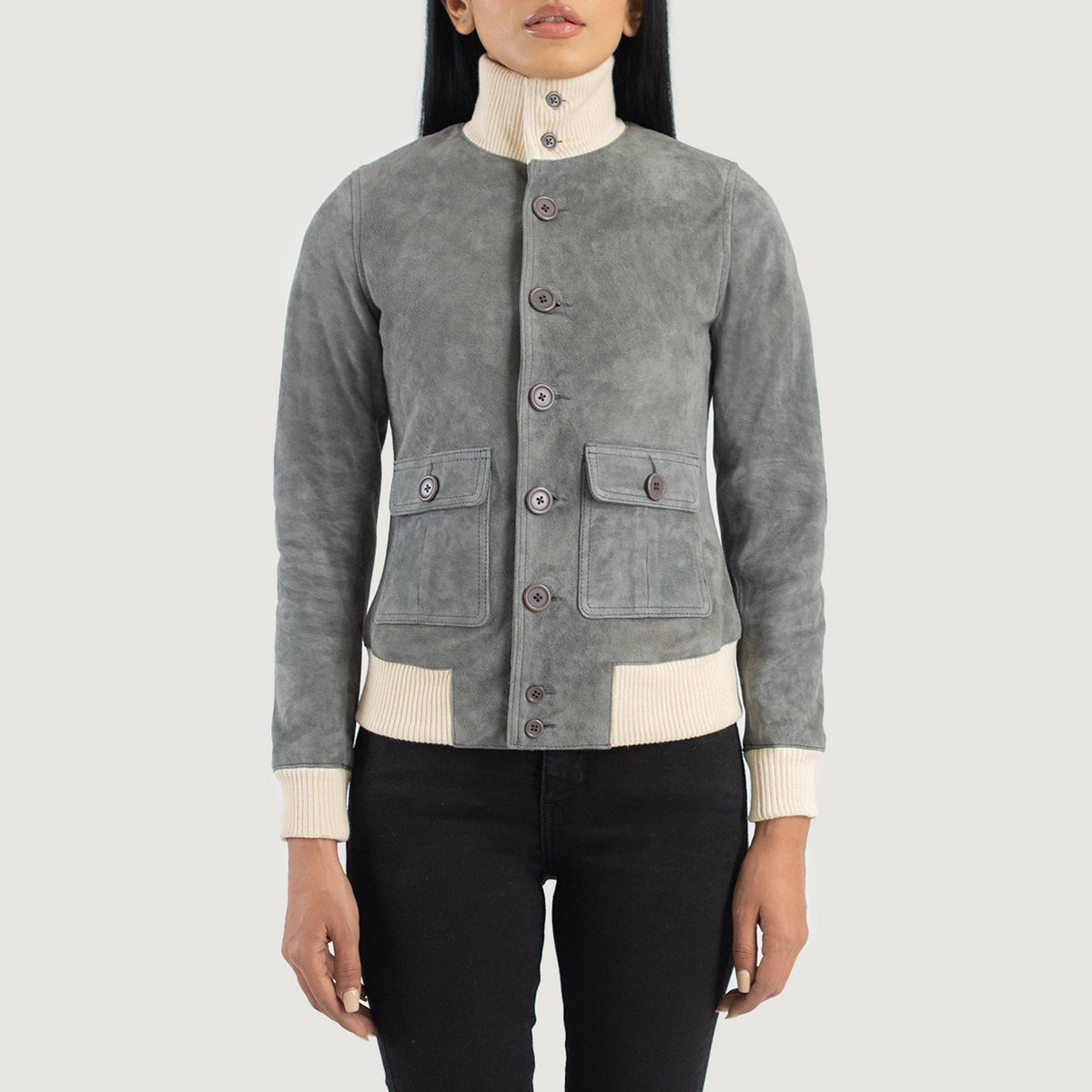 
Sasha A1 가죽 항공 점퍼 봄버 여성용 – alternate product view 4