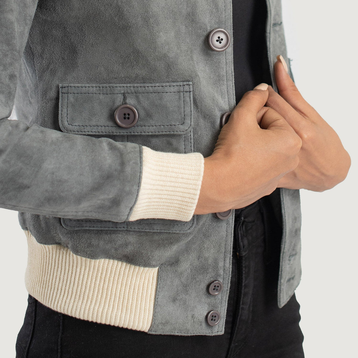 
Sasha A1 가죽 항공 점퍼 봄버 여성용 – alternate product view 6