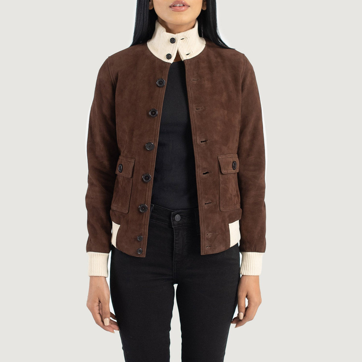 
Sasha A1 가죽 항공 점퍼 봄버 여성용 – alternate product view 1