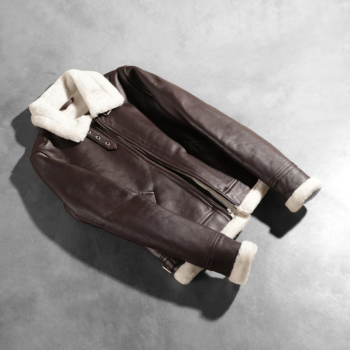 Sherilyn B-3 블랙 가죽 봄버 자켓 여성용 – alternate product view 7