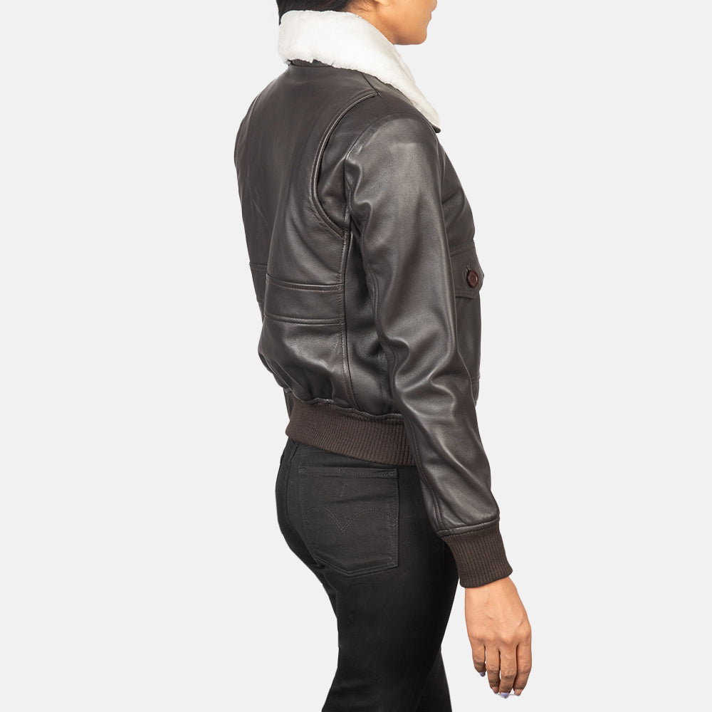 Stella G-1 가죽 봄버 자켓 여성용 – alternate product view 5