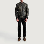 Sven 가죽 봄버 자켓 남성용 – alternate product view 4