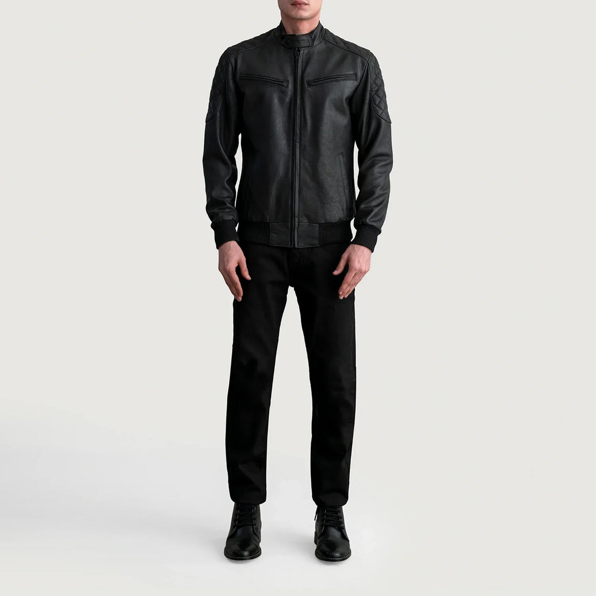 Sven 가죽 봄버 자켓 남성용 – alternate product view 4