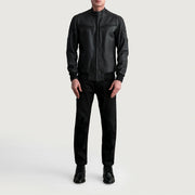 Sven 가죽 봄버 자켓 남성용 – alternate product view 4