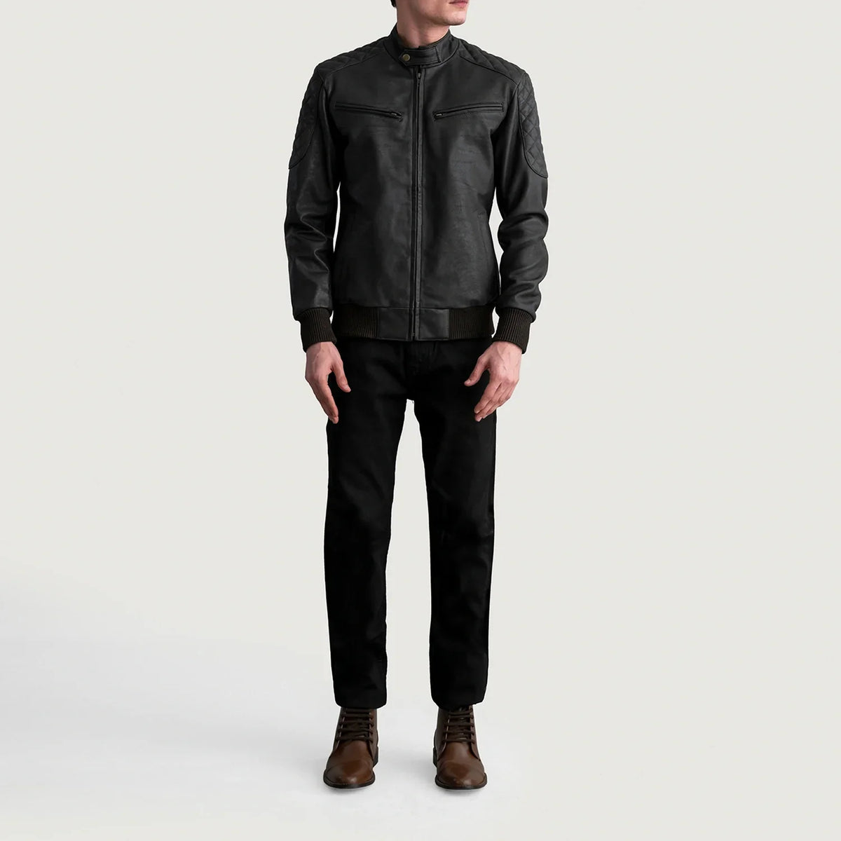 Sven 가죽 봄버 자켓 남성용 – alternate product view 4