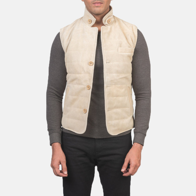 Tony Off-White Suede Vest 남성용