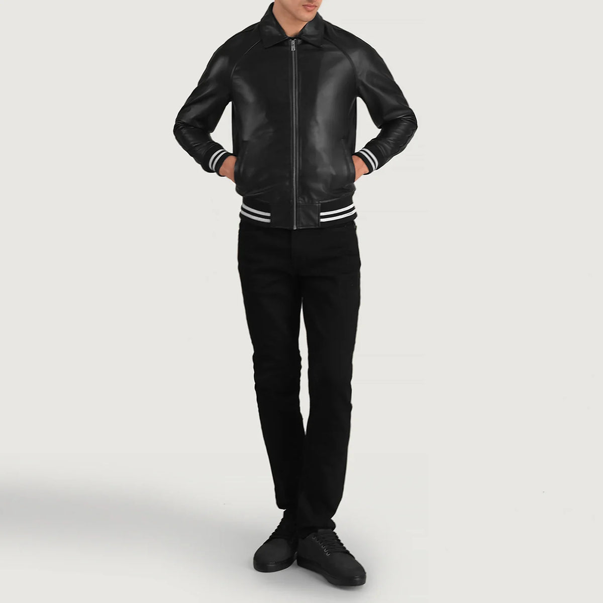 Walton Varsity 가죽 자켓 남성용 – alternate product view 3