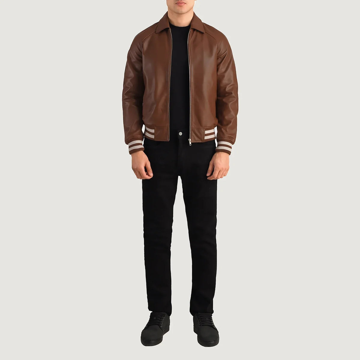 Walton Varsity 가죽 자켓 남성용 – alternate product view 2