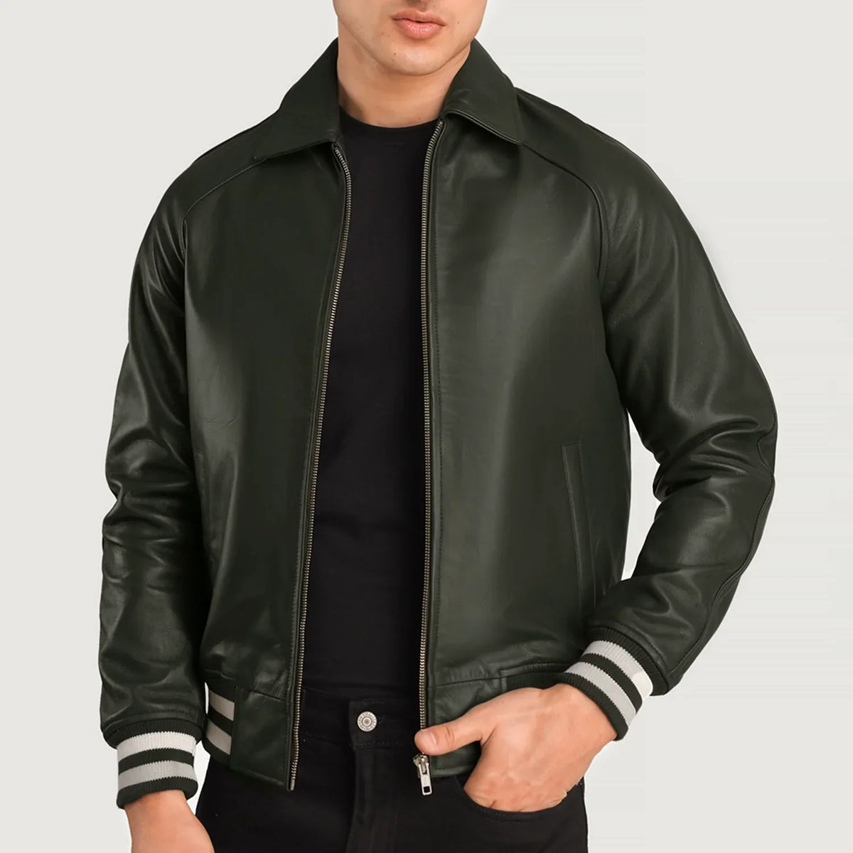 Walton Varsity 가죽 자켓 남성용 – alternate product view 3