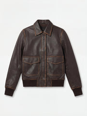 Westa A-2 가죽 봄버 자켓 여성용 – alternate product view 4